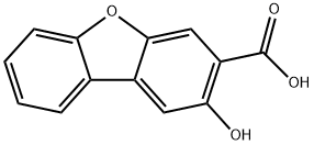 2-hydroxydibenzofuran-3-carboxylic acid Struktur