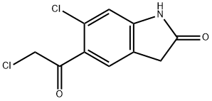 5-Chloroacetyl-6-chloro-1,3-dihydro-2H-indole-2-one Structure