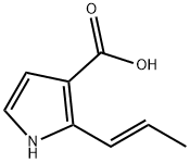 1H-Pyrrole-3-carboxylicacid,2-(1-propenyl)-,(E)-(9CI) Struktur