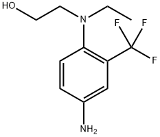 2-[4-Amino(ethyl)-2-(trifluoromethyl)anilino]-1-ethanol Struktur