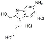 3-(5-Amino-2-hydroxymethyl-benzoimidazol-1-yl)-propan-1-ol dihydrochloride Struktur