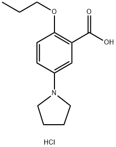 2-Propoxy-5-pyrrolidin-1-yl-benzoic acidhydrochloride Struktur