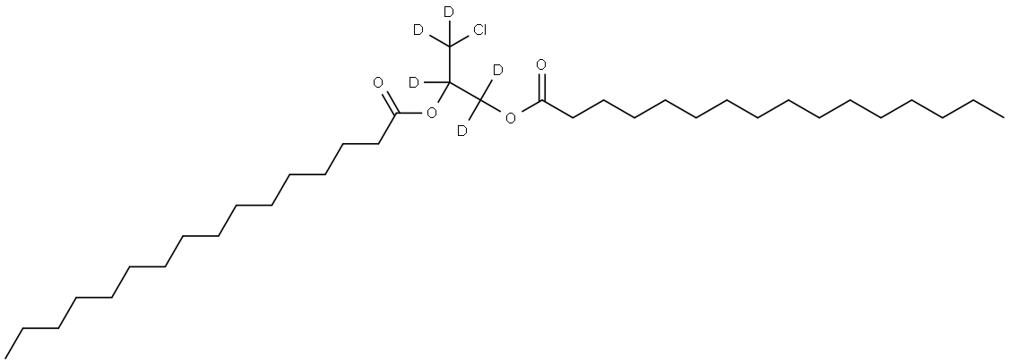 rac 1,2-Bis-palmitol-3-chloropropanediol-d5 Struktur