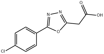 [5-(4-Chloro-phenyl)-[1,3,4]oxadiazol-2-yl]acetic acid Struktur