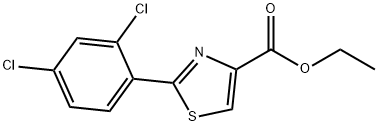 Ethyl 2-(2,4-dichlorophenyl)thiazole-4-carboxylate Struktur