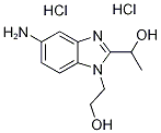 1-[5-Amino-1-(2-hydroxy-ethyl)-1H-benzoimidazol-2-yl]-ethanol dihydrochloride Struktur