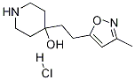 4-[2-(3-Methyl-1,2-oxazol-5-yl)ethyl]piperidin-4-
ol hydrochloride Struktur