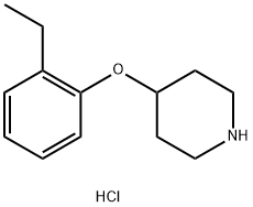 2-Ethylphenyl 4-piperidinyl ether hydrochloride Struktur