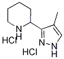 2-(4-Methyl-1H-pyrazol-3-yl)-piperidinedihydrochloride Struktur