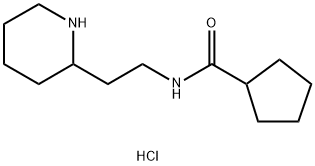 Cyclopentanecarboxylic acid (2-piperidin-2-yl-ethyl)-amide dihydrochloride Struktur