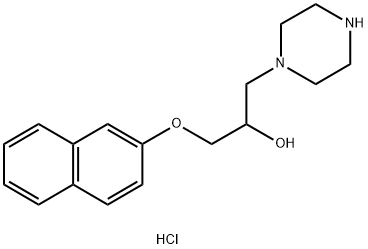 1-(Naphthalen-2-yloxy)-3-piperazin-1-yl-propan-2-ol dihydrochloride Struktur