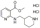 2-[(Piperidin-3-ylMethyl)-aMino]-nicotinic acid Methyl ester dihydrochloride, 98+% C13H21Cl2N3O2, MW: 322.24 Struktur