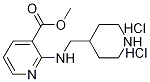 2-[(Piperidin-4-ylMethyl)-aMino]-nicotinic acid Methyl ester dihydrochloride, 98+% C13H21Cl2N3O2, MW: 322.23 Struktur