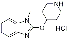 1-Methyl-2-(piperidin-4-yloxy)-1H-benzoiMidazole hydrochloride, 98+% C13H18ClN3O, MW: 267.76 Struktur