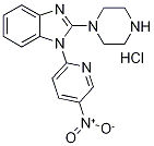 1-(5-Nitro-pyridin-2-yl)-2-piperazin-1-yl-1H-benzoiMidazole hydrochloride, 98+% C16H17ClN6O2, MW: 360.80 Struktur