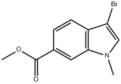 Methyl 3-Bromo-1-methylindole-6-carboxylate Struktur