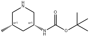 tert-Butyl ((3R,5S)-rel-5-methylpiperidin-3-yl)carbamate Struktur