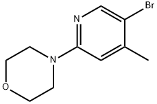 4-(5-Bromo-4-methyl-2-pyridinyl)morpholine Struktur