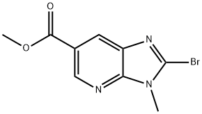 Methyl 2-broMo-3-Methyl-3H-iMidazo[4,5-b]pyridin-6-carboxylate Struktur