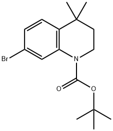 tert-butyl 7-broMo-4,4-diMethyl-3,4-dihydroquinoline-1(2H)-carboxylate Struktur