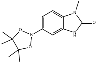 1-Methyl-5-(4,4,5,5-tetraMethyl-1,3,2-dioxaborolan-2-yl)-1H-benzo[d]iMidazol-2(3H)-one Struktur