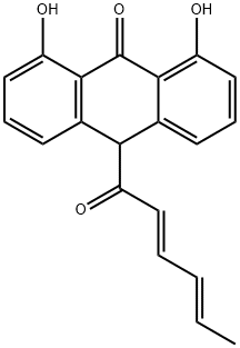 sorbyldithranol Struktur