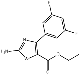 5-Thiazolecarboxylic acid, 2-aMino-4-(3,5-difluorophenyl)-, ethyl ester Struktur