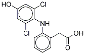 2-[(2,6-Dichloro-4-hydroxyphenyl)amino](benzene-13C6)acetic Acid Struktur