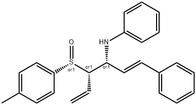 1-phenyl-3-phenylamino-4-(4-toluenesulfinyl)-1,5-hexadiene Struktur