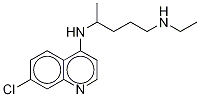 Desethyl Chloroquine-d4 Struktur