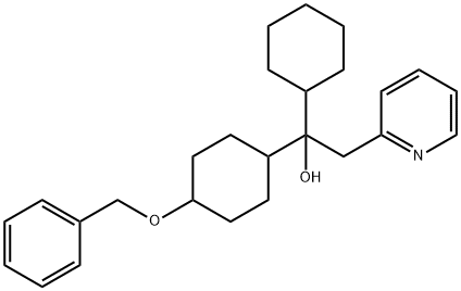 1-Cyclohexyl-1-(4-benzyloxycyclohexyl)-2-(2-pyridinyl)ethanol(Mixture of Diastereomers) Struktur