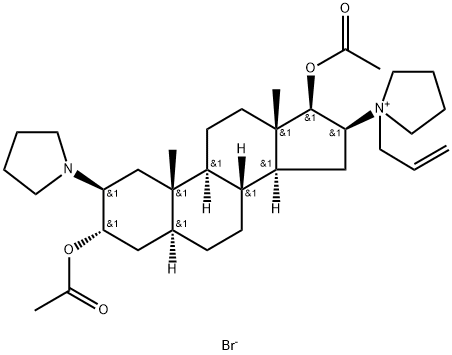 2-Pyrrolidinyl-3-acetyl Desmorpholinylrocuronium Bromide  Struktur