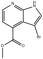 1H-Pyrrolo[2,3-b]pyridine-4-carboxylic acid, 3-bromo-, methyl ester Struktur