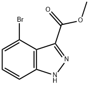 1H-Indazole-3-carboxylic acid, 4-bromo-, methyl ester Struktur