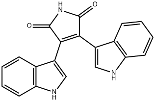 3,4-ジ(1H-インドール-3-イル)-3-ピロリン-2,5-ジオン 化學(xué)構(gòu)造式