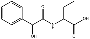 Butanoic  acid,  2-[(hydroxyphenylacetyl)amino]-  (9CI) Struktur