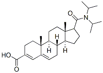 17-(N,N,-diisopropylcarbamoyl)androst-3,5-diene-3-carboxylic acid Struktur