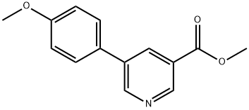 methyl 5-(4-methoxyphenyl)pyridine-3-carboxylate Struktur