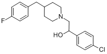 ALPHA-(4-CHLOROPHENYL)-4-[(4-FLUOROPHENYL)METHYL]-1-PIPERIDINEETHANOL Structure