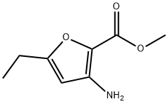 2-Furancarboxylic acid, 3-aMino-5-ethyl-, Methyl ester Struktur