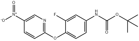 tert-butyl {3-fluoro-4-[(5-nitropyridin-
2-yl)oxy]phenyl}carbamate Struktur