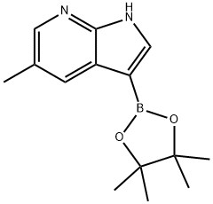 5-Methyl-3-(4,4,5,5-tetramethyl-1,3,2-dioxaborolan-2-yl)-1H-pyrrolo[2,3-b]pyridine Struktur