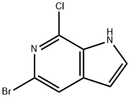 1H-Pyrrolo[2,3-c]pyridine, 5-broMo-7-chloro- Structure