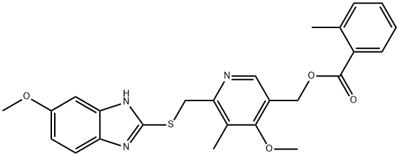 o-Toluoyl-5-hydroxy Omeprazole Sulfide, 120003-78-3, 結(jié)構(gòu)式