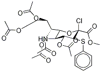 5-(Acetylamino)-2-chloro-2,5-dideoxy-3-S-phenyl-3-thio-D-erythro-α-L-gluco-2-nonulopyranosonic Acid Methyl Ester 4,7,8,9-Tetraacetate Structure