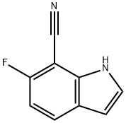 1H-Indole-7-carbonitrile, 6-fluoro- Struktur