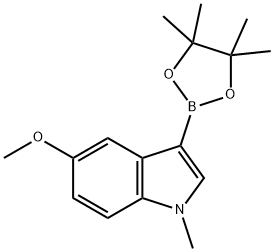 5-Methoxy-1-Methyl-3-(4,4,5,5-tetraMethyl-1,3,2-dioxaborolan-2-yl)-1H-indole Struktur