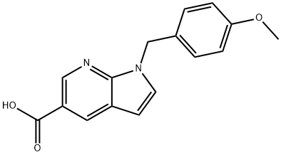 1H-Pyrrolo[2,3-b]pyridine-5-carboxylicacid,1-[(4-Methoxyphenyl)Methyl]- Struktur