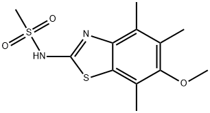 Methanesulfonamide,  N-(6-methoxy-4,5,7-trimethyl-2-benzothiazolyl)- Struktur