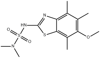 Sulfamide,  N-(6-methoxy-4,5,7-trimethyl-2-benzothiazolyl)-N,N-dimethyl- Struktur